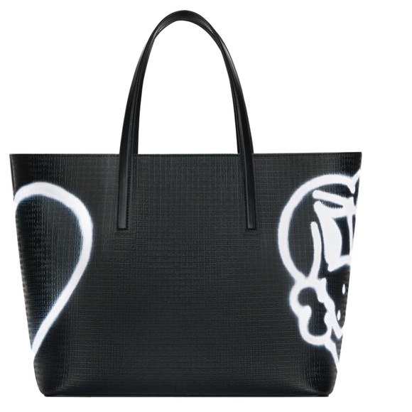 New With Tag $1490 Givenchy Chito Wing Dog Print 4G Embossed Leather Tote! - Picture 1 of 11